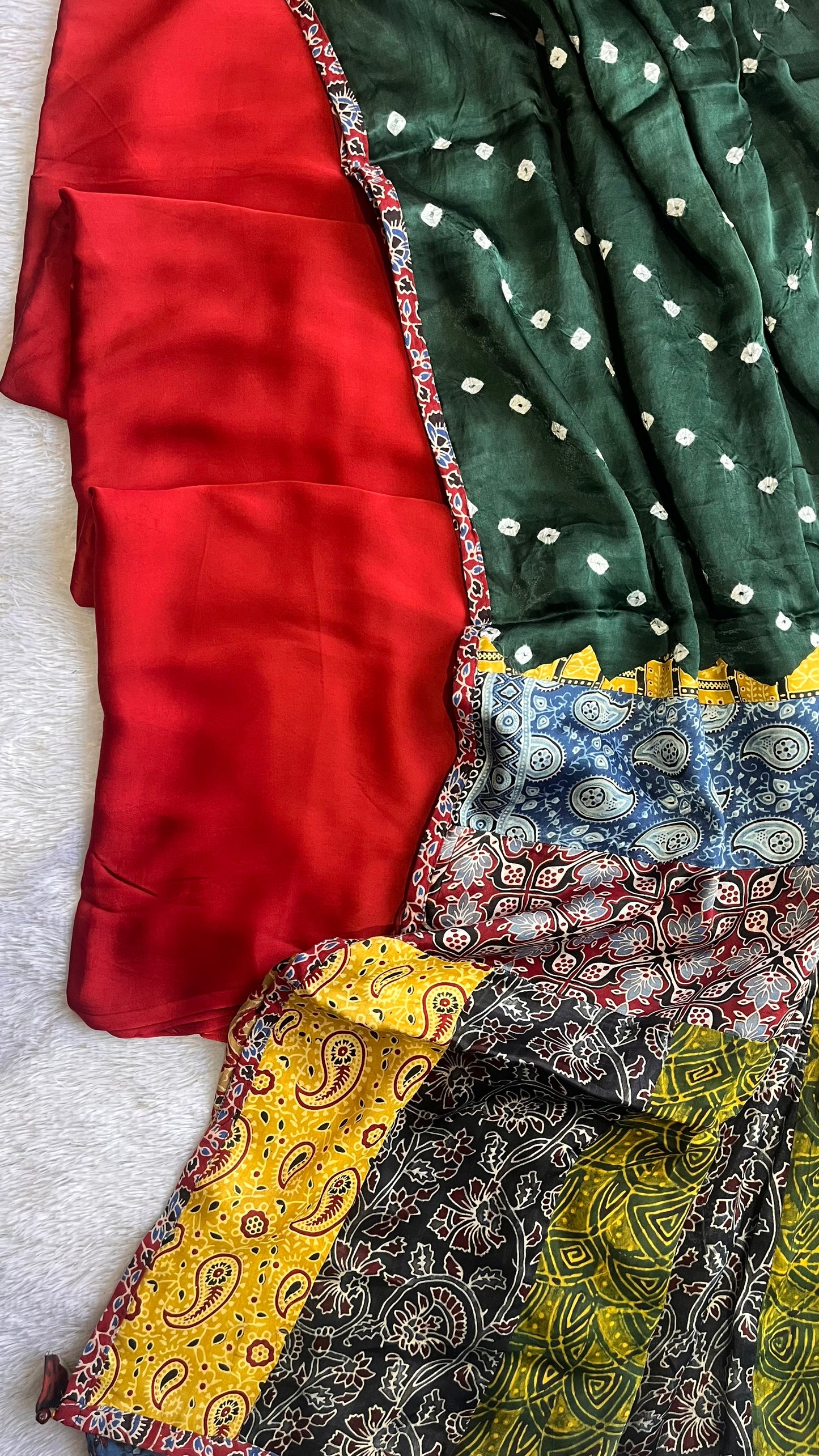 Maroon Modal Silk Solid shade 2pc Suit Material with Modal Silk Applique Work Dupatta