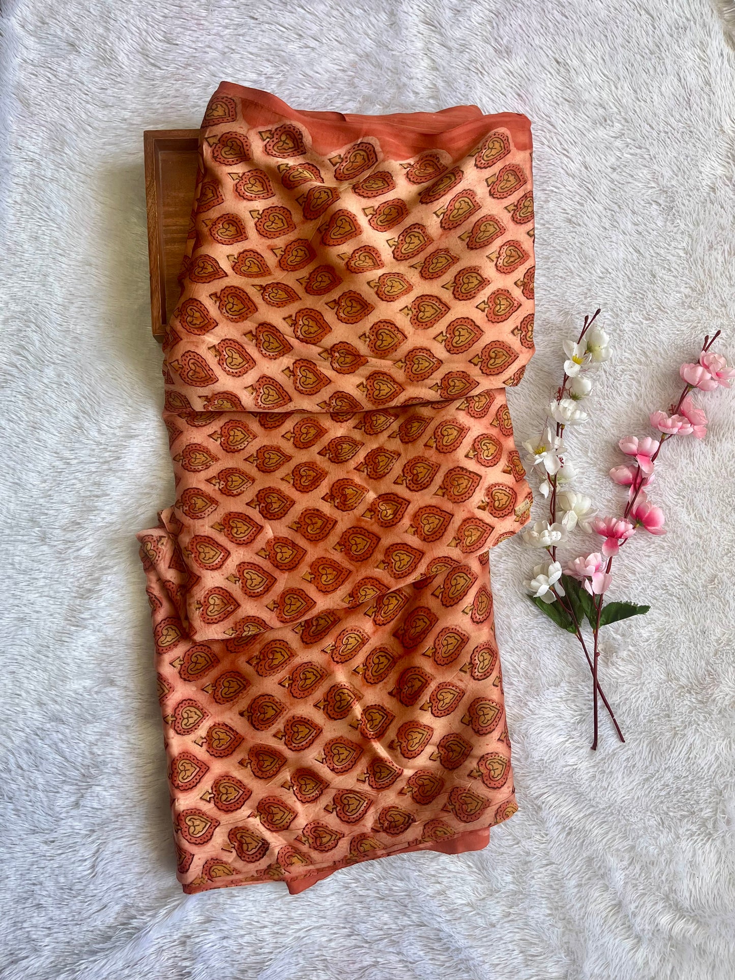 Onion Pink Shade Paan Motif Modal Silk Fabric
