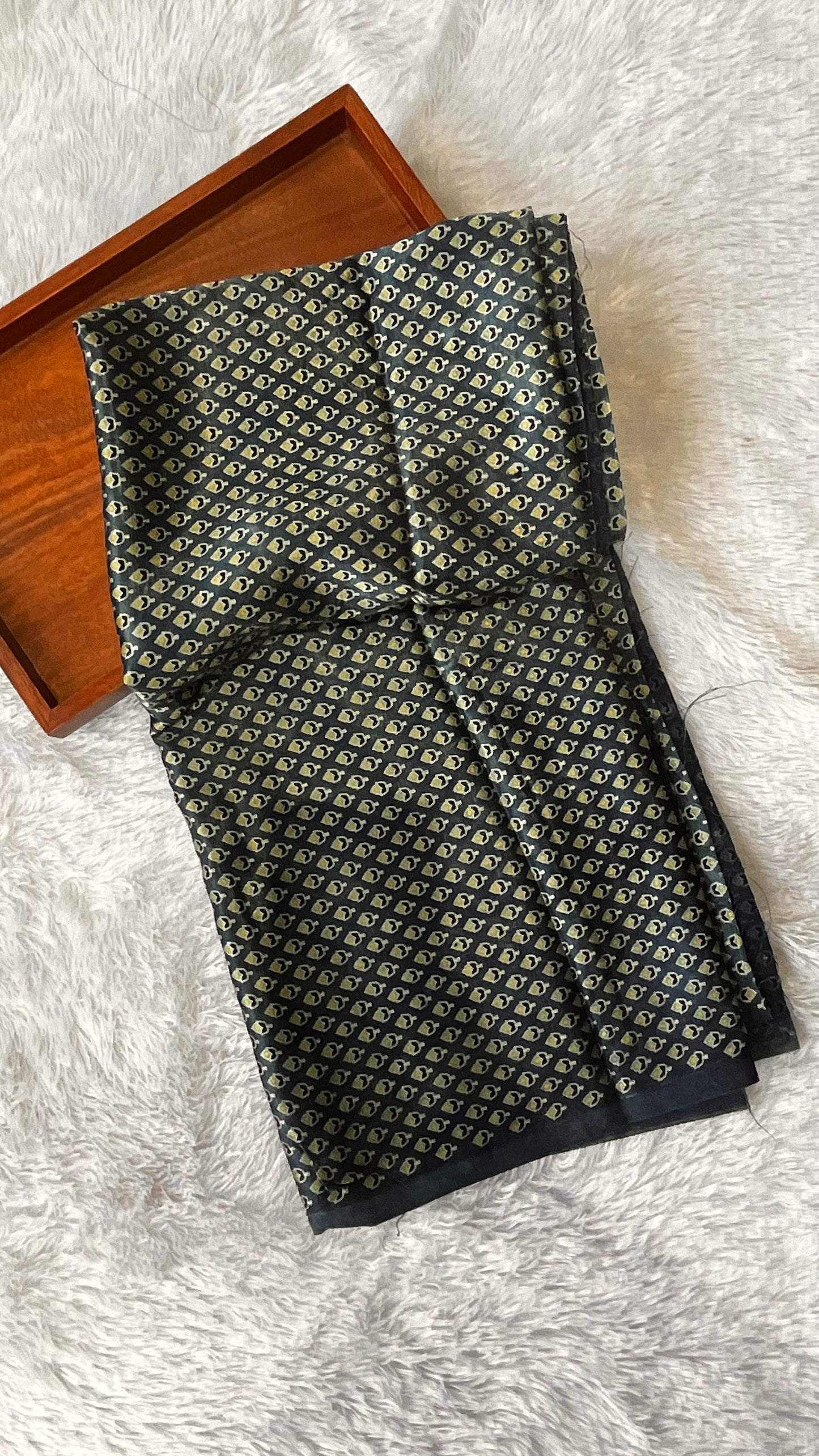 Blue Choti Buti Mashru Silk Blouse Piece