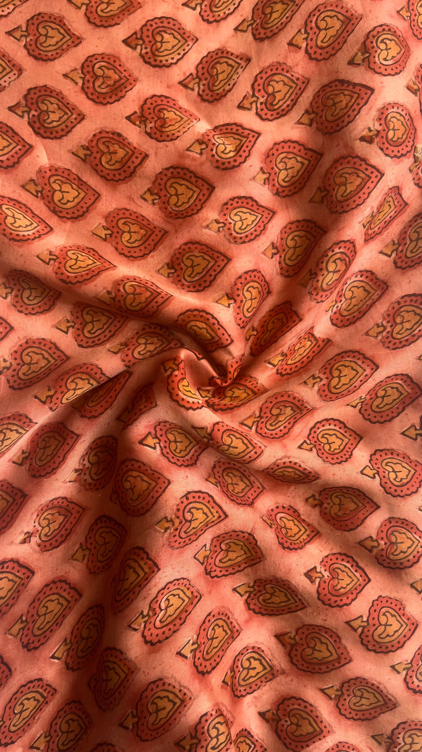 Onion Pink Shade Paan Motif Modal Silk Fabric