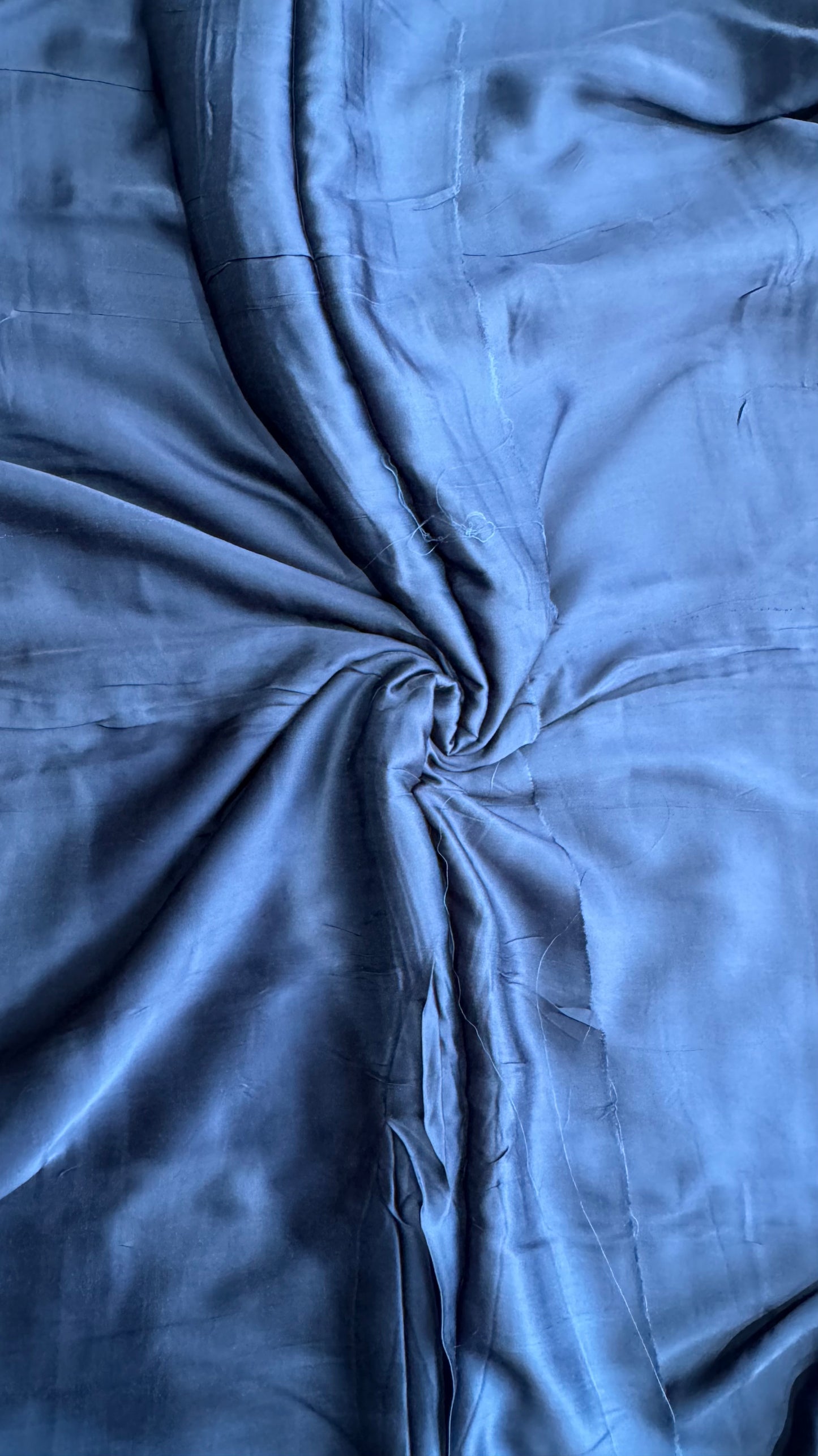 Charcoal Blue Solid Shade Pure Modal Silk Running Fabric