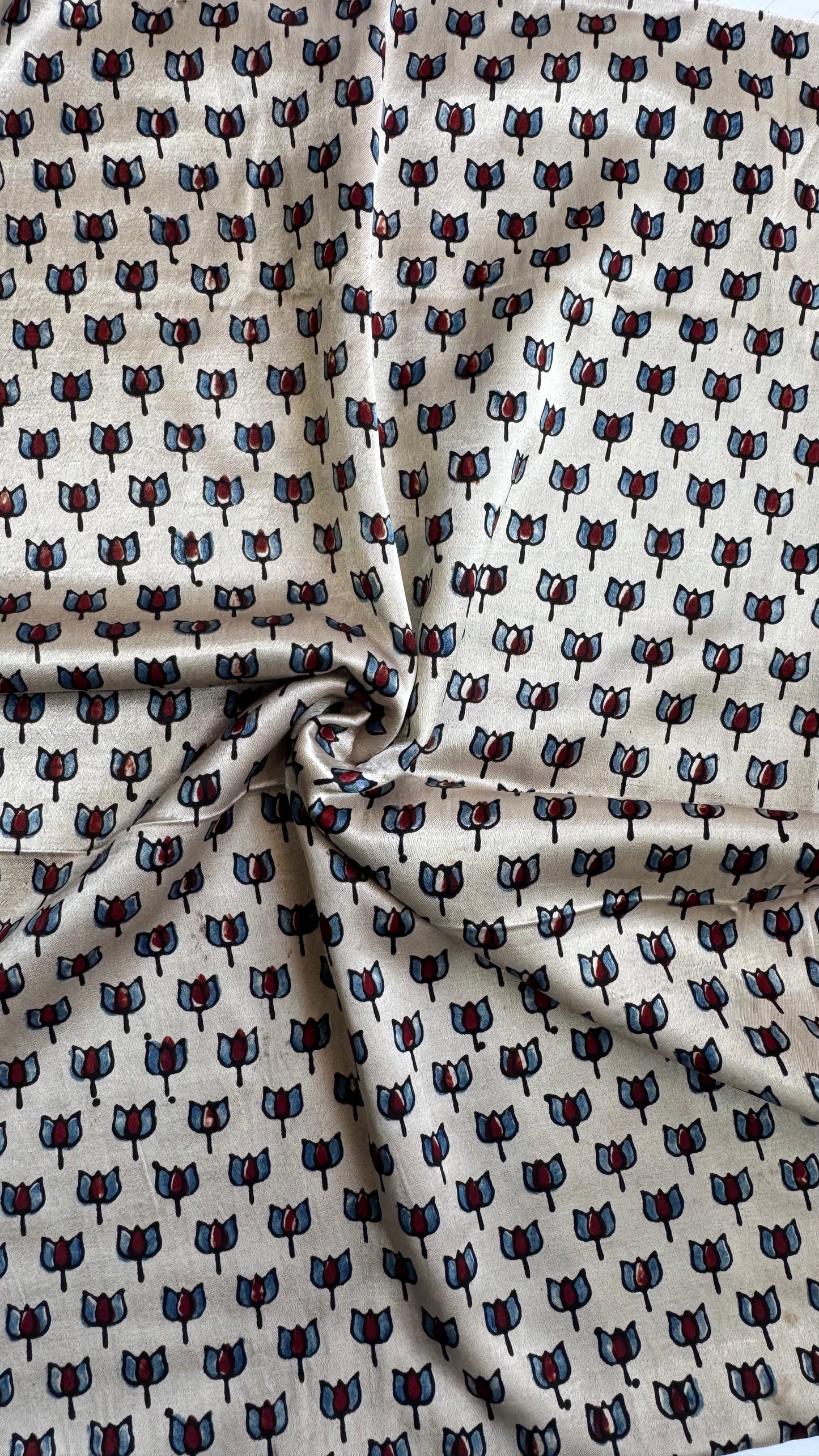 Off White Kamal Booti Mashru Silk Blouse Piece