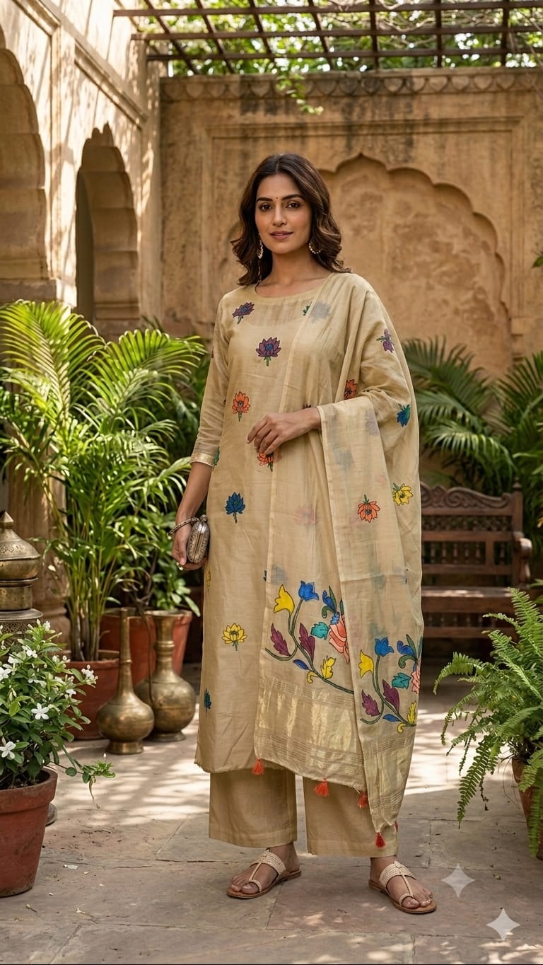 Ajrakh Modal Silk Suits