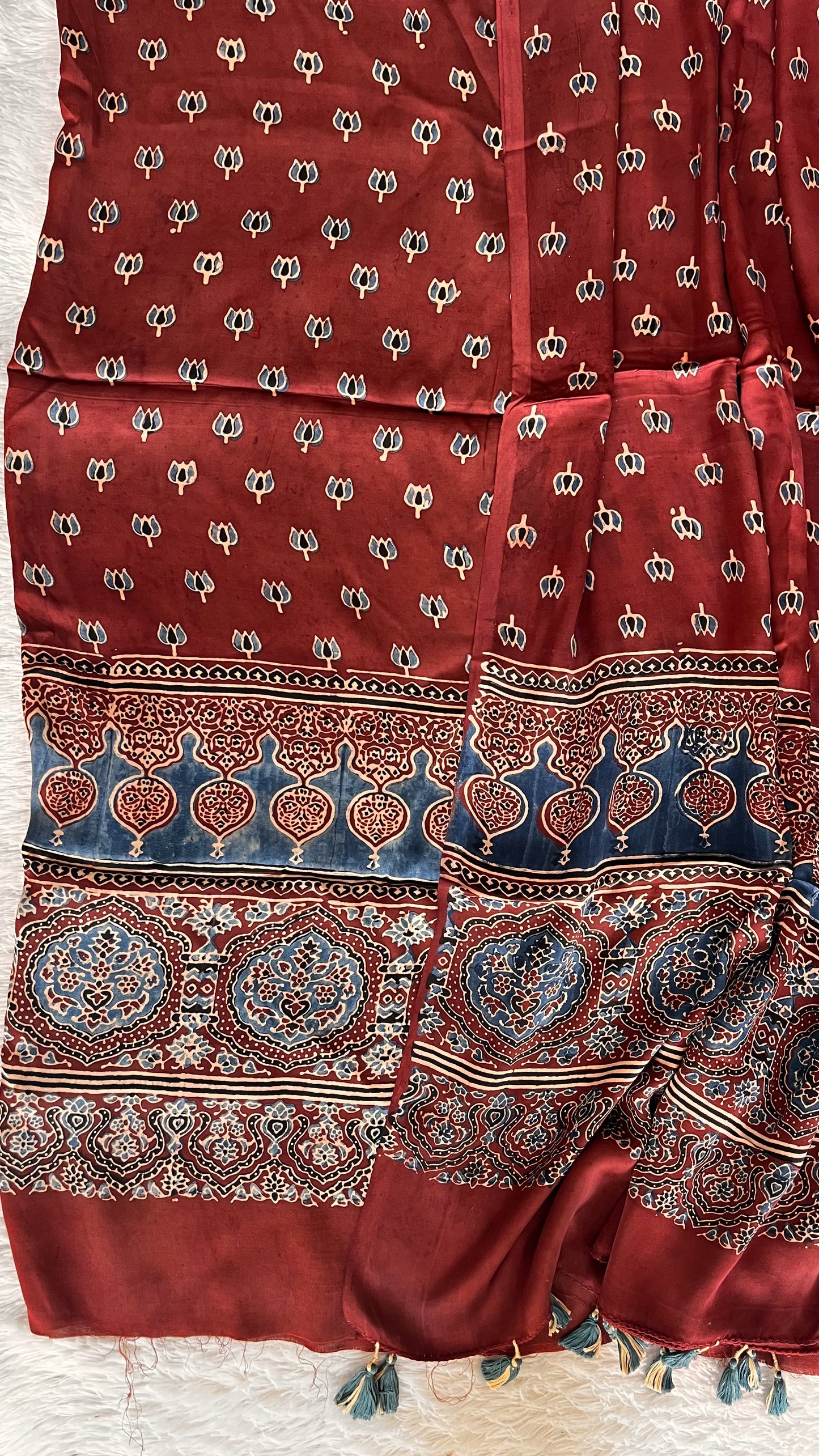 Caramel Shade Classic Kamal Pure Modal Silk Suit Set with Modal Silk Dupatta