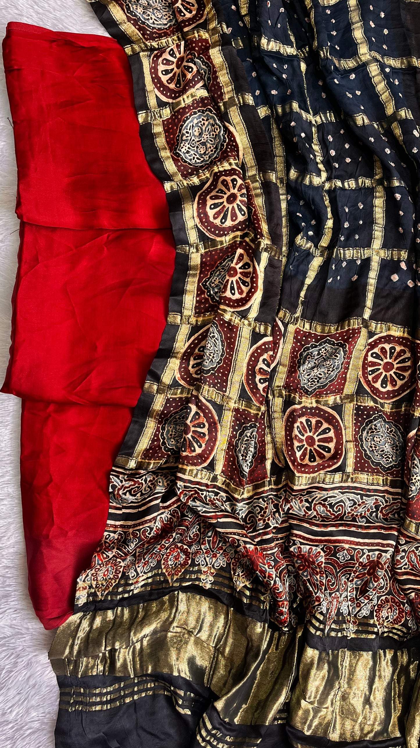 Maroon Solid Shade Modal Silk Suit Material with Ghadchola Modal Silk Dupatta