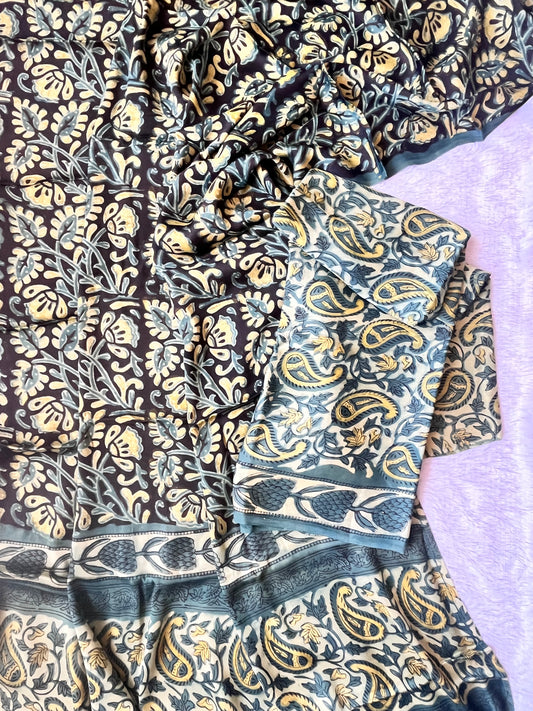 Ajrakh Modal Silk Suits – Desisass