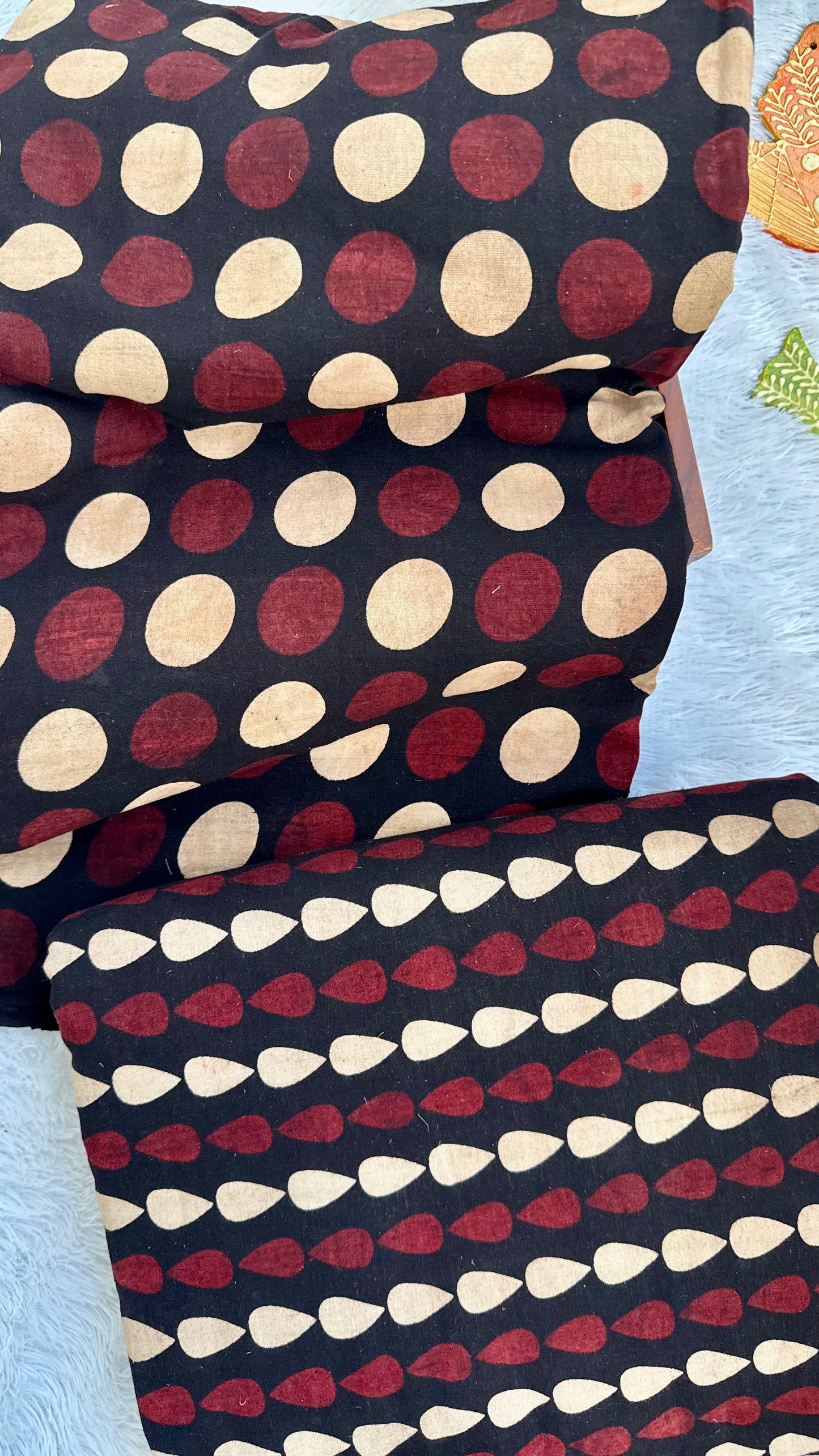 Black Shade Ajrakh Hand Block Natural Dyed 2 Piece Cotton Suit Set
