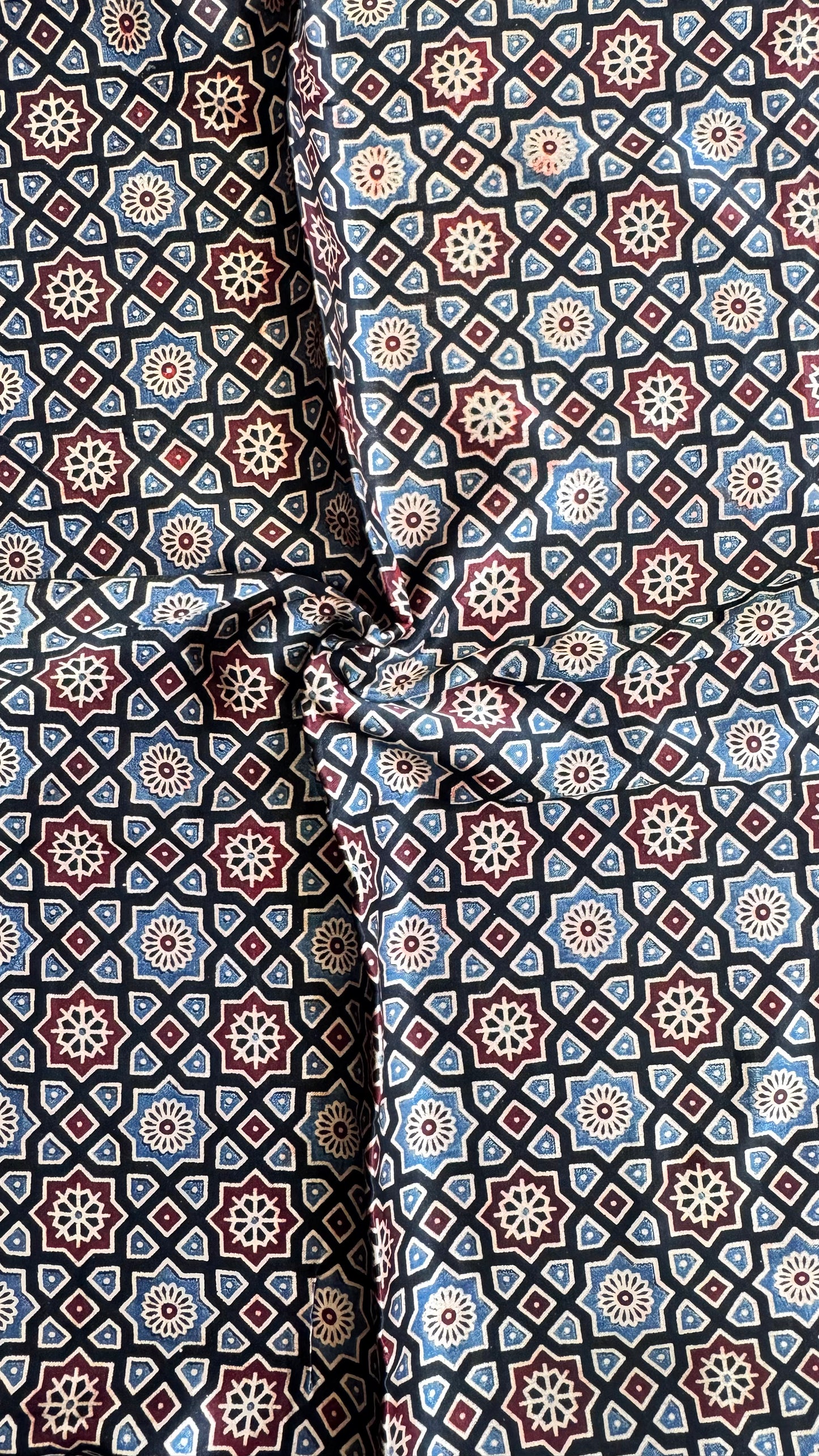 Black Base Jaal Motif Mashru Silk Blouse Piece