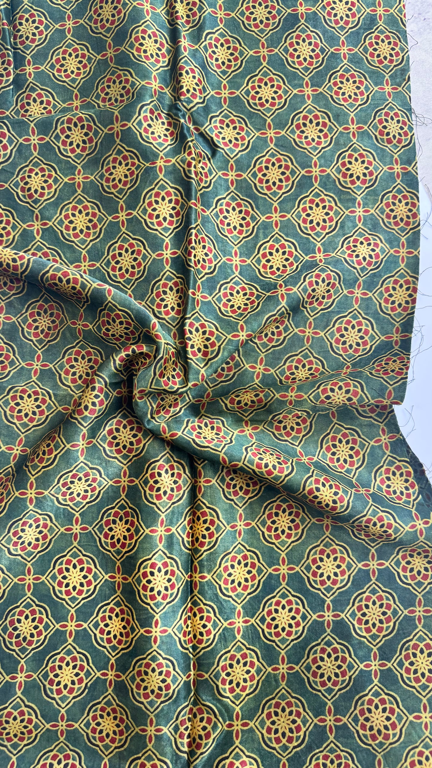 Kai Green Jaal Motif Mashru Silk Blouse Piece