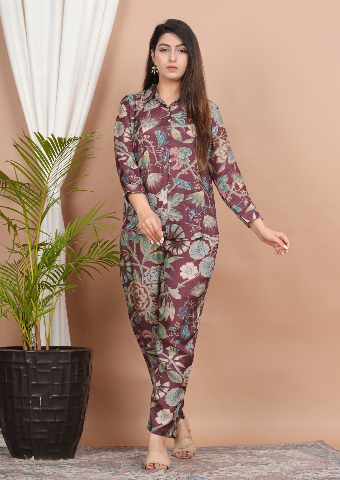 Cheeku Shade Floral Pure Muslin Cotton Co Ord Set