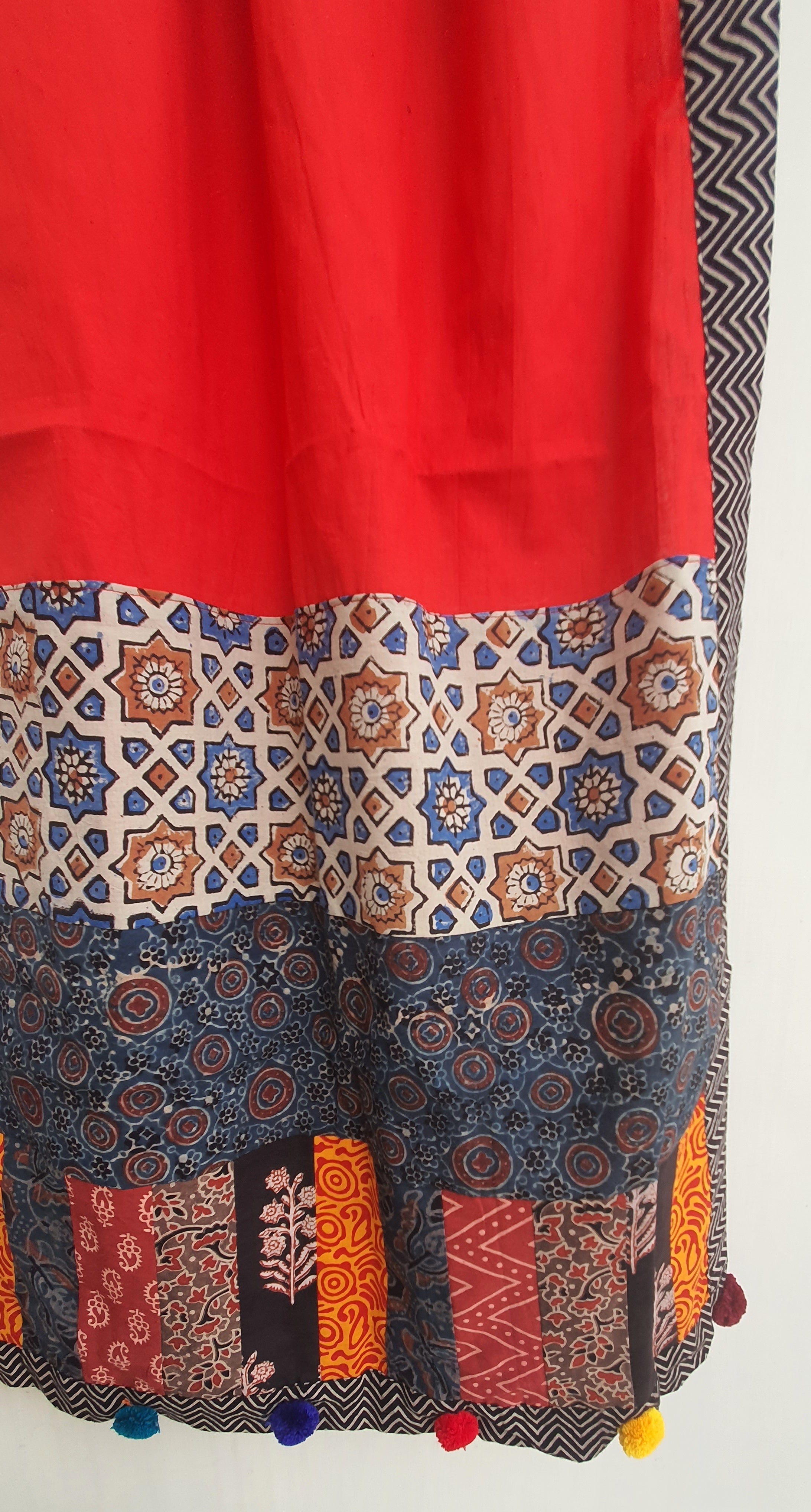 Black Red Kamal Unstitched Modal Silk Ajrakh Print Suit~HouseOfElegance –  House Of Elegance - Style That Inspires