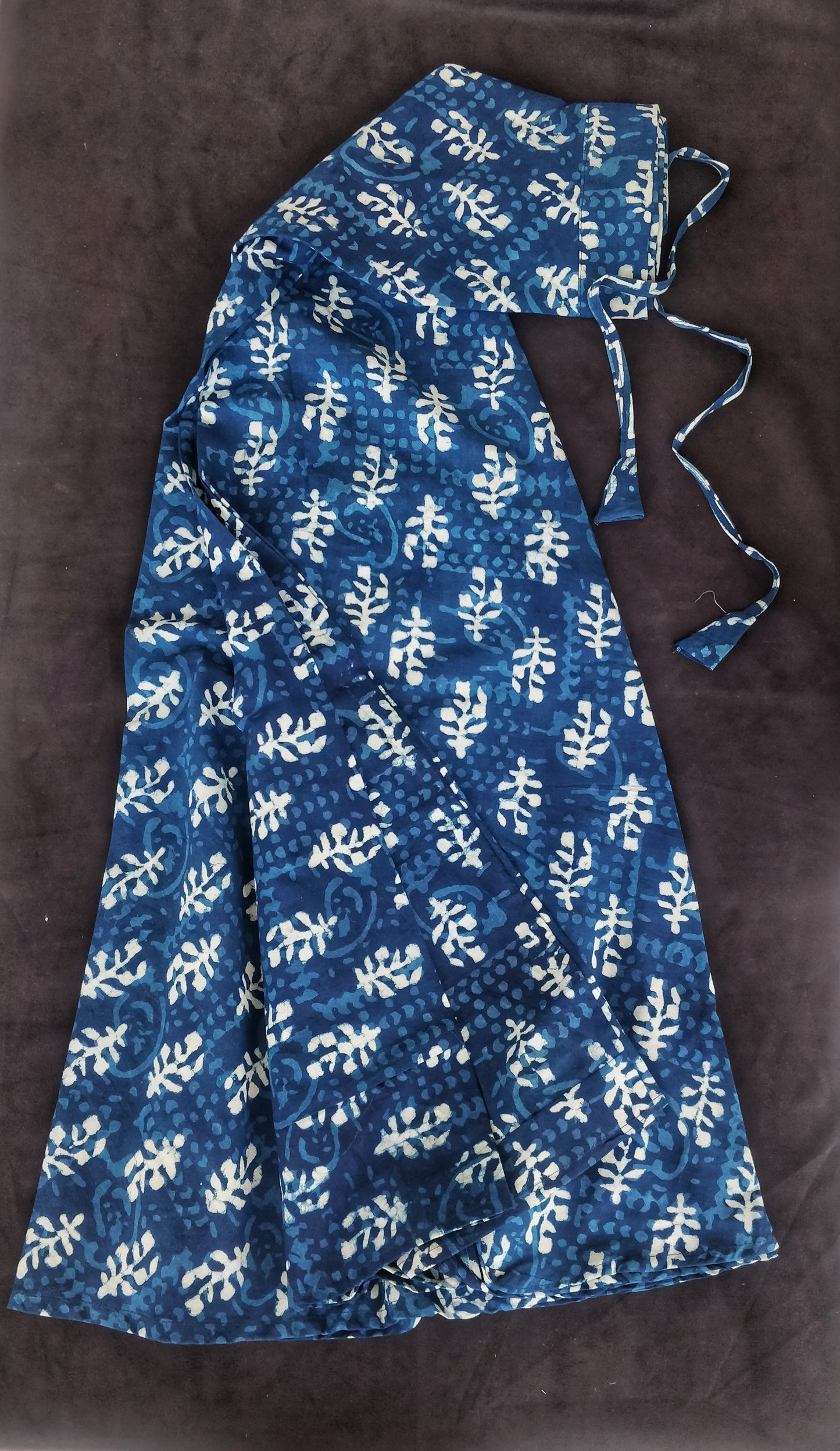 Indigo Booti Motif Cotton Long Skirt