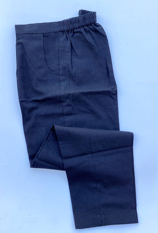 Dark Black Pure Cotton Pants