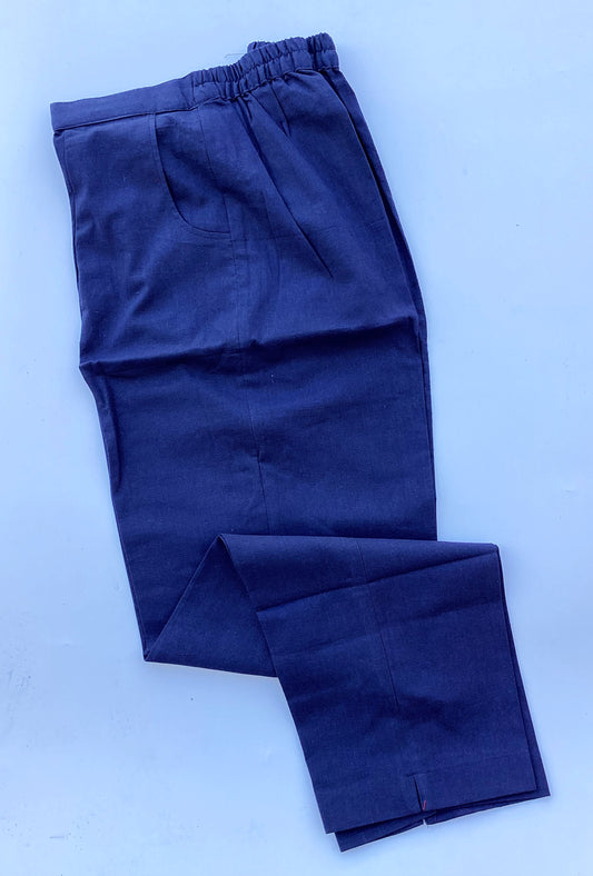 Navy Blue Pure Cotton Pants