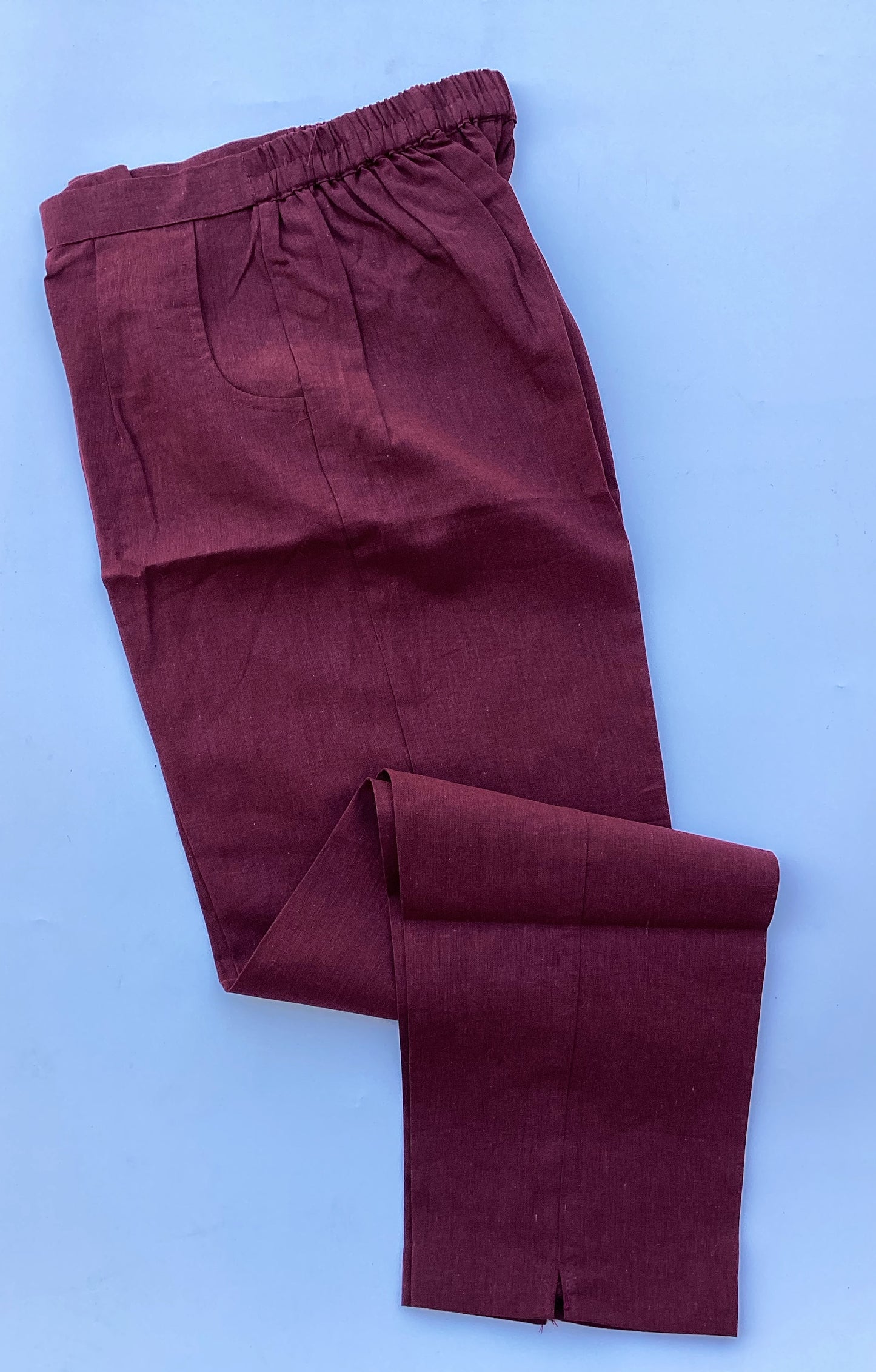 Rust Red Pure Cotton Pants