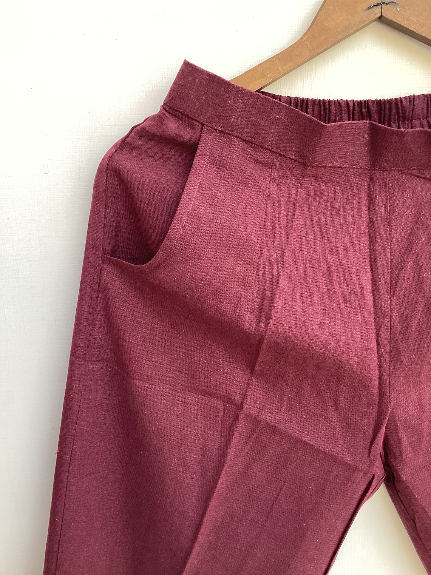 Rust Red Pure Cotton Pants